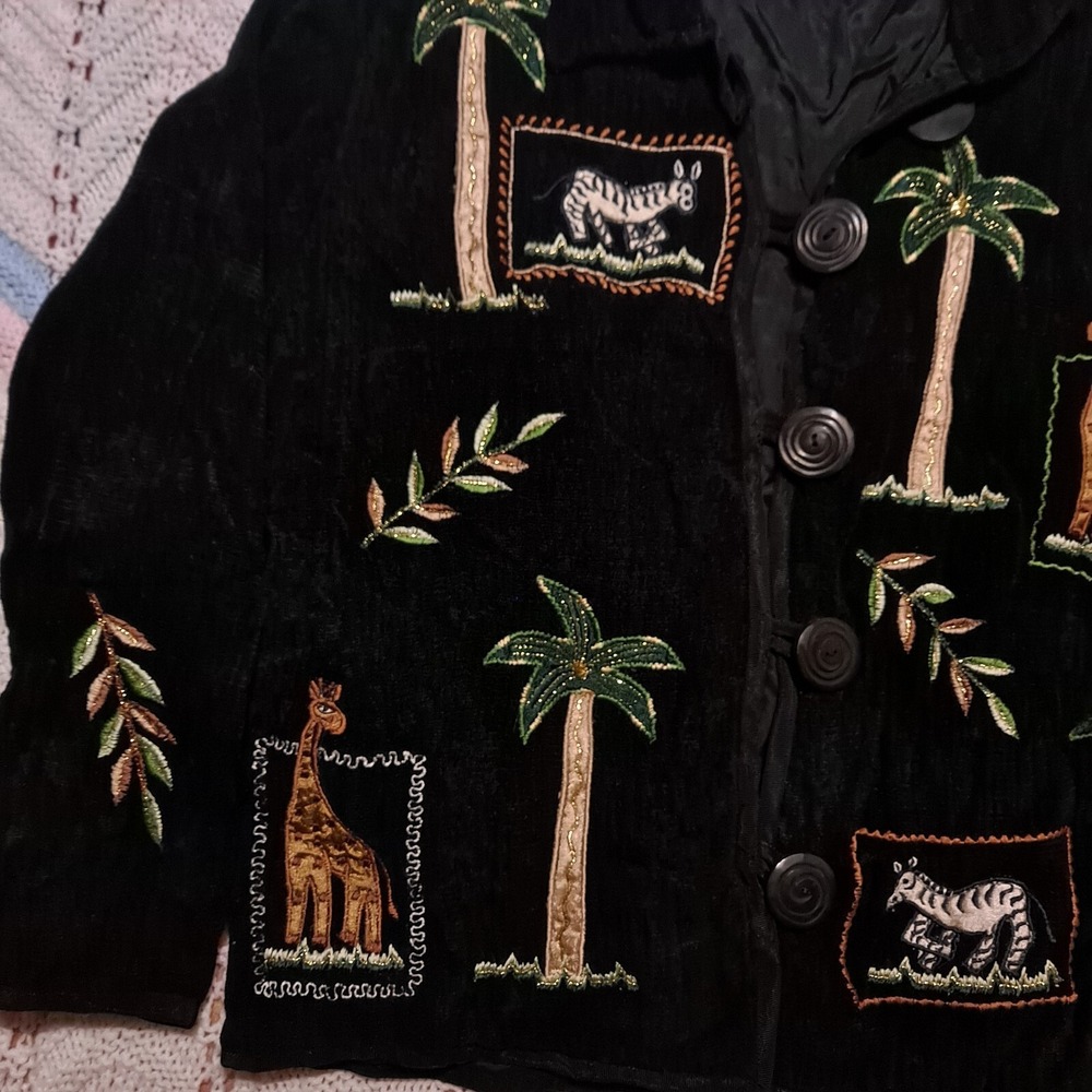 💜embroidery‎ Sweater Jacket Size S❤️ - Picture 9 of 11